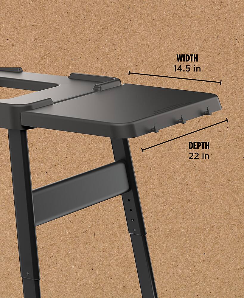 Alt View 12. Ninja - Attachable Table, Woodfire Universal Stand, Side Utensil Holder, Left or Right Compatible, Weather-Resistant - Black.
