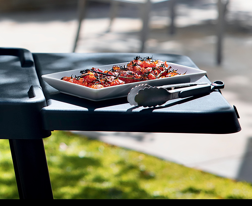 Alt View 18. Ninja - Attachable Table, Woodfire Universal Stand, Side Utensil Holder, Left or Right Compatible, Weather-Resistant - Black.