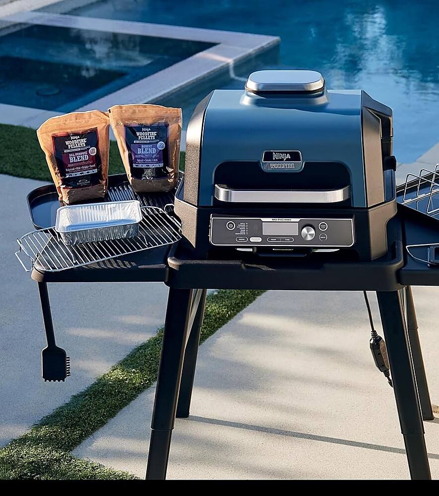 Alt View 14. Ninja - Ninja Woodfire Roast & Smoke Rack, Compatible with Ninja OG800 and OG900 Series - Silver.