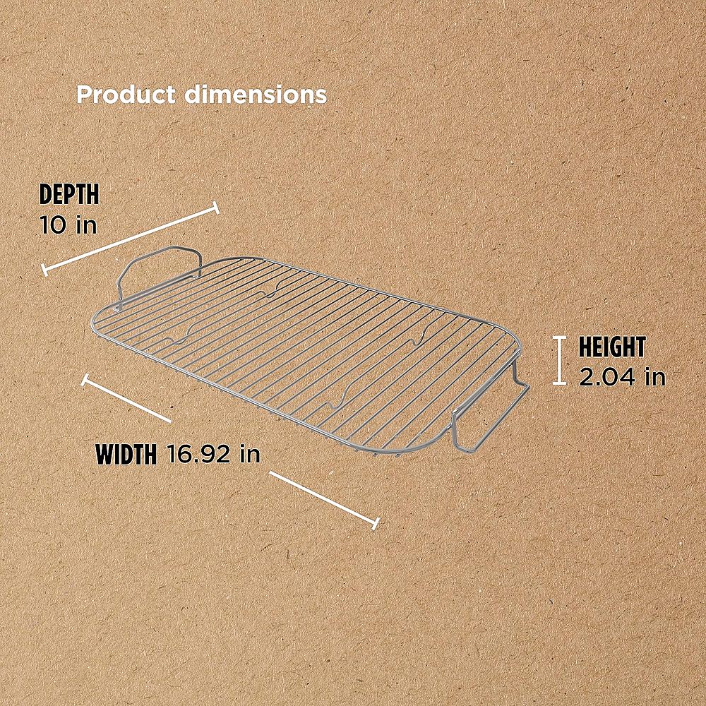 Alt View 15. Ninja - Ninja Woodfire Roast & Smoke Rack, Compatible with Ninja OG800 and OG900 Series - Silver.