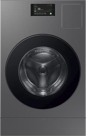 Samsung - 5.3 cu. ft. Bespoke AI Ventless Smart All-In-One Front Load Washer/Electric Dryer Combo with Ventless Heat Pump - Dark Steel