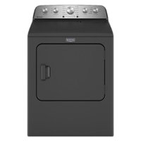 Maytag - 7.0 Cu. Ft. Electric Dryer with Steam and Extra Power Button - Volcano Black - Angle_Zoom