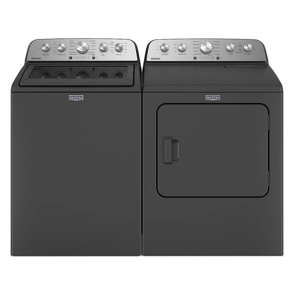 Alt View 14. Maytag - 7.0 Cu. Ft. Electric Dryer with Steam and Extra Power Button - Volcano Black.