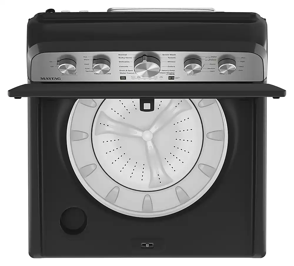 Alt View 13. Maytag - 4.8 Cu. Ft. High Efficiency Top Load Washer with Extra Power Button - Volcano Black.