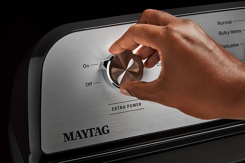 Alt View 15. Maytag - 4.8 Cu. Ft. High Efficiency Top Load Washer with Extra Power Button - Volcano Black.