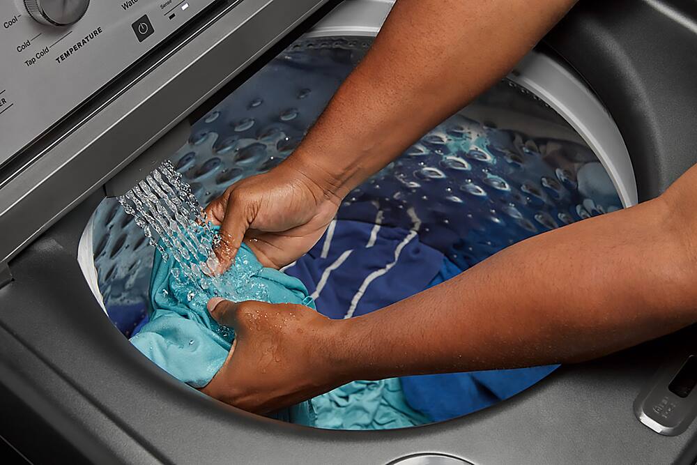 Alt View 16. Maytag - 4.8 Cu. Ft. High Efficiency Top Load Washer with Extra Power Button - Volcano Black.