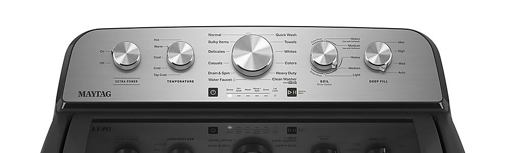 Alt View 1. Maytag - 4.8 Cu. Ft. High Efficiency Top Load Washer with Extra Power Button - Volcano Black.