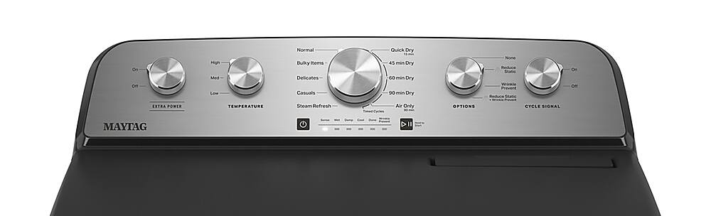 Alt View 1. Maytag - 7.0 Cu. Ft. Gas Dryer with Steam and Extra Power Button - Volcano Black.