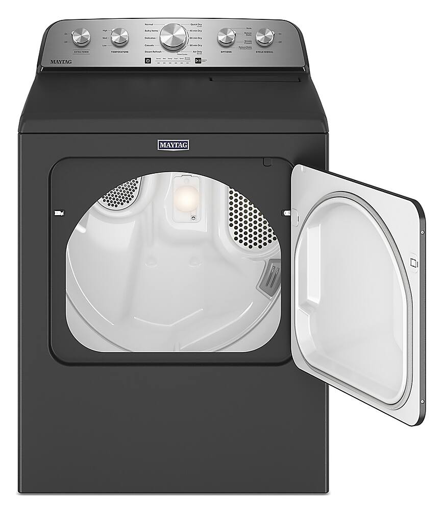 Alt View 6. Maytag - 7.0 Cu. Ft. Gas Dryer with Steam and Extra Power Button - Volcano Black.