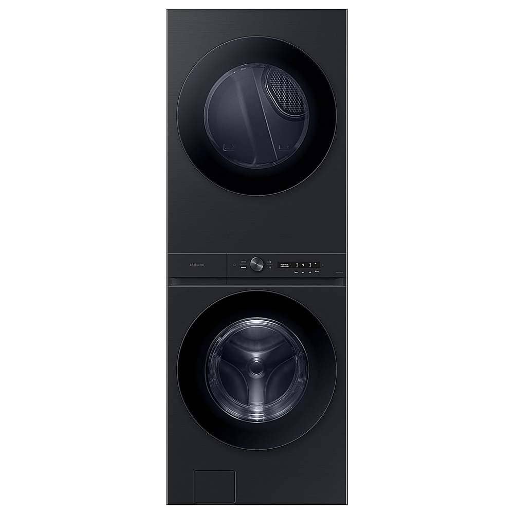 Samsung - 4.6 Cu. Ft. Washer with Flex Auto Dispense System and 7.6 Cu. Ft. Gas Dryer - Brushed Black - Front_Zoom