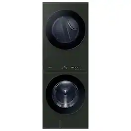 Samsung - 5.3 Cu. Ft. Washer with AI OptiWash and 7.6 Cu. Ft. Gas Dryer - Satin Green