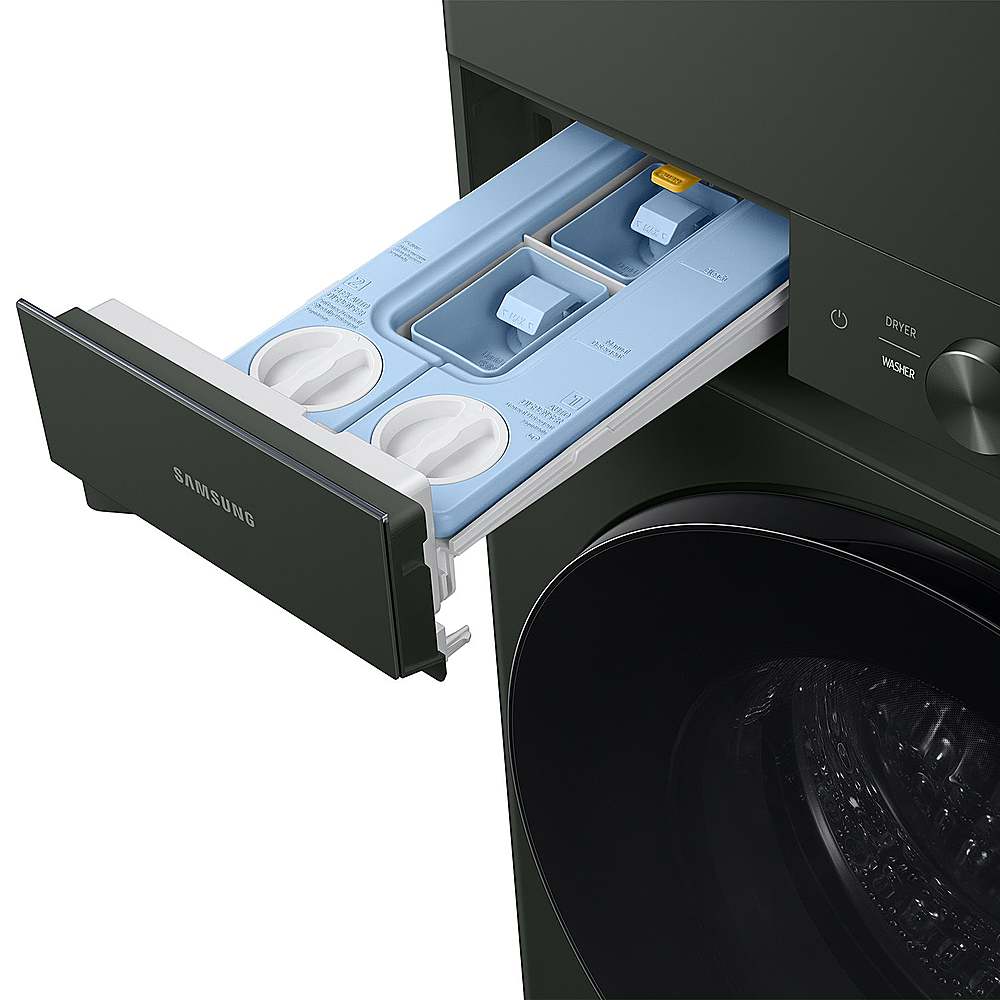 Alt View 22. Samsung - 5.3 Cu. Ft. Washer with AI OptiWash and 7.6 Cu. Ft. Gas Dryer - Satin Green.