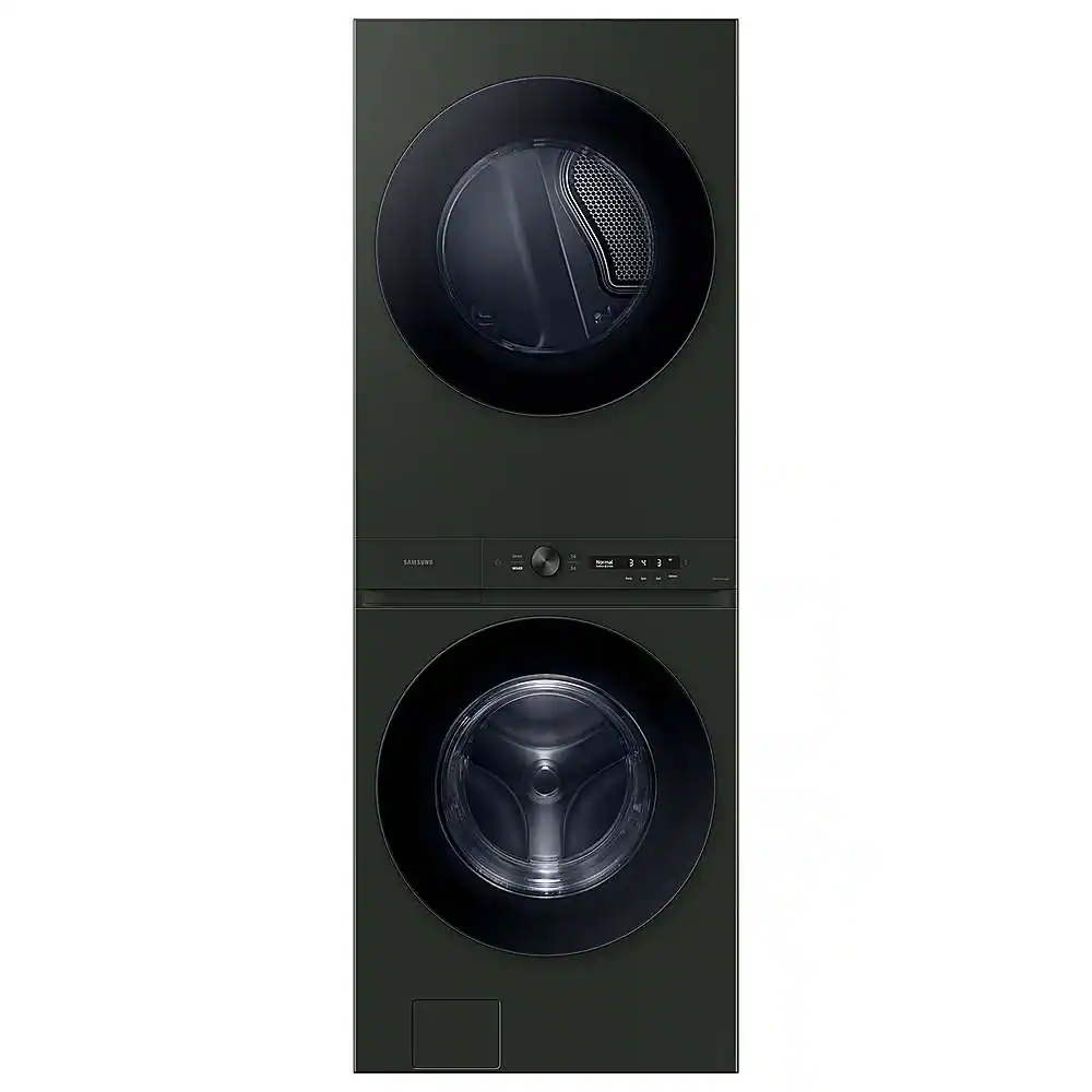 Samsung - 5.3 Cu. Ft. Washer with AI OptiWash and 7.6 Cu. Ft. Electric Dryer - Satin Green