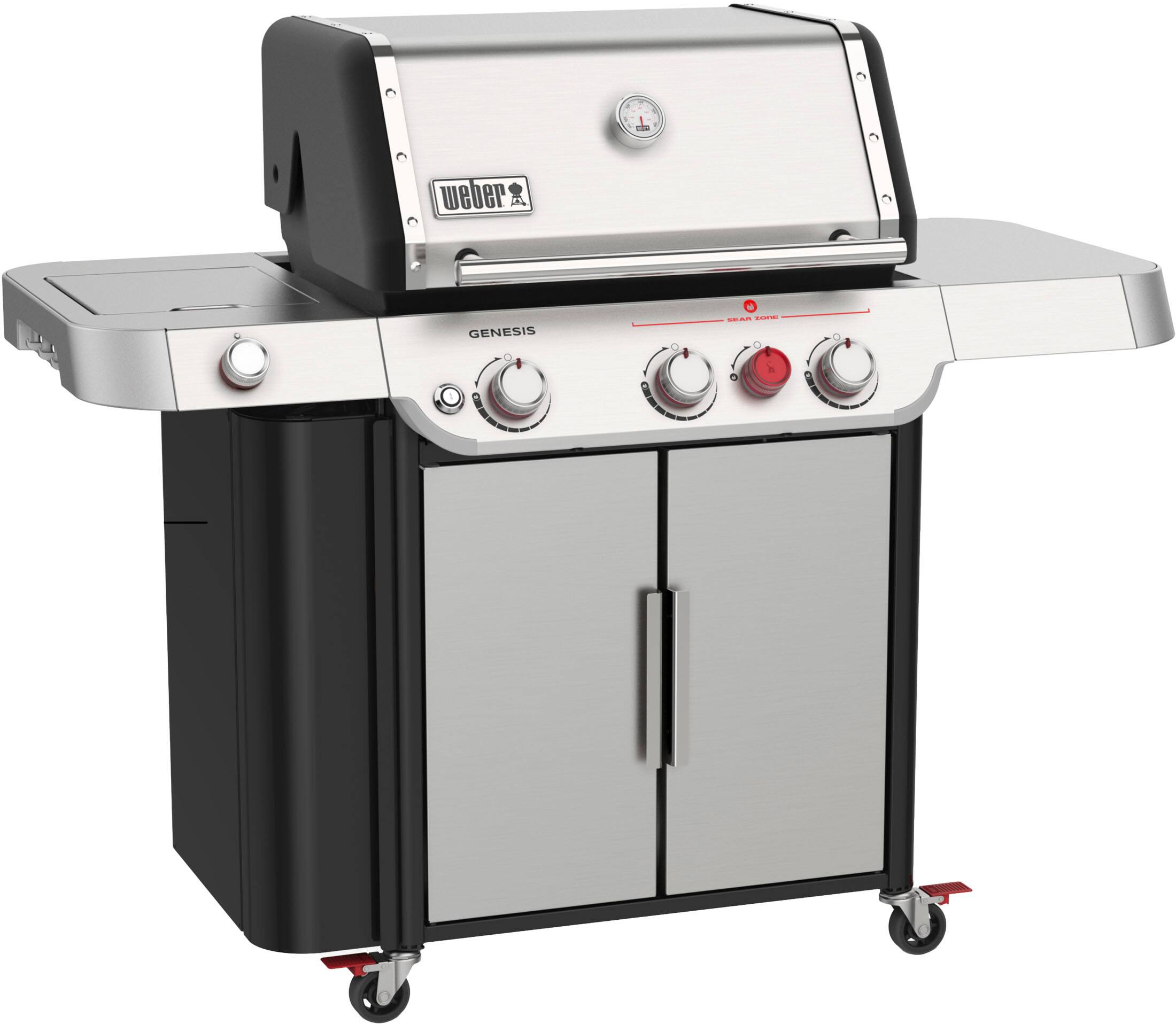 Alt View 11. Weber - GENESIS S-335 Propan Gas Grill - Stainless Steel.