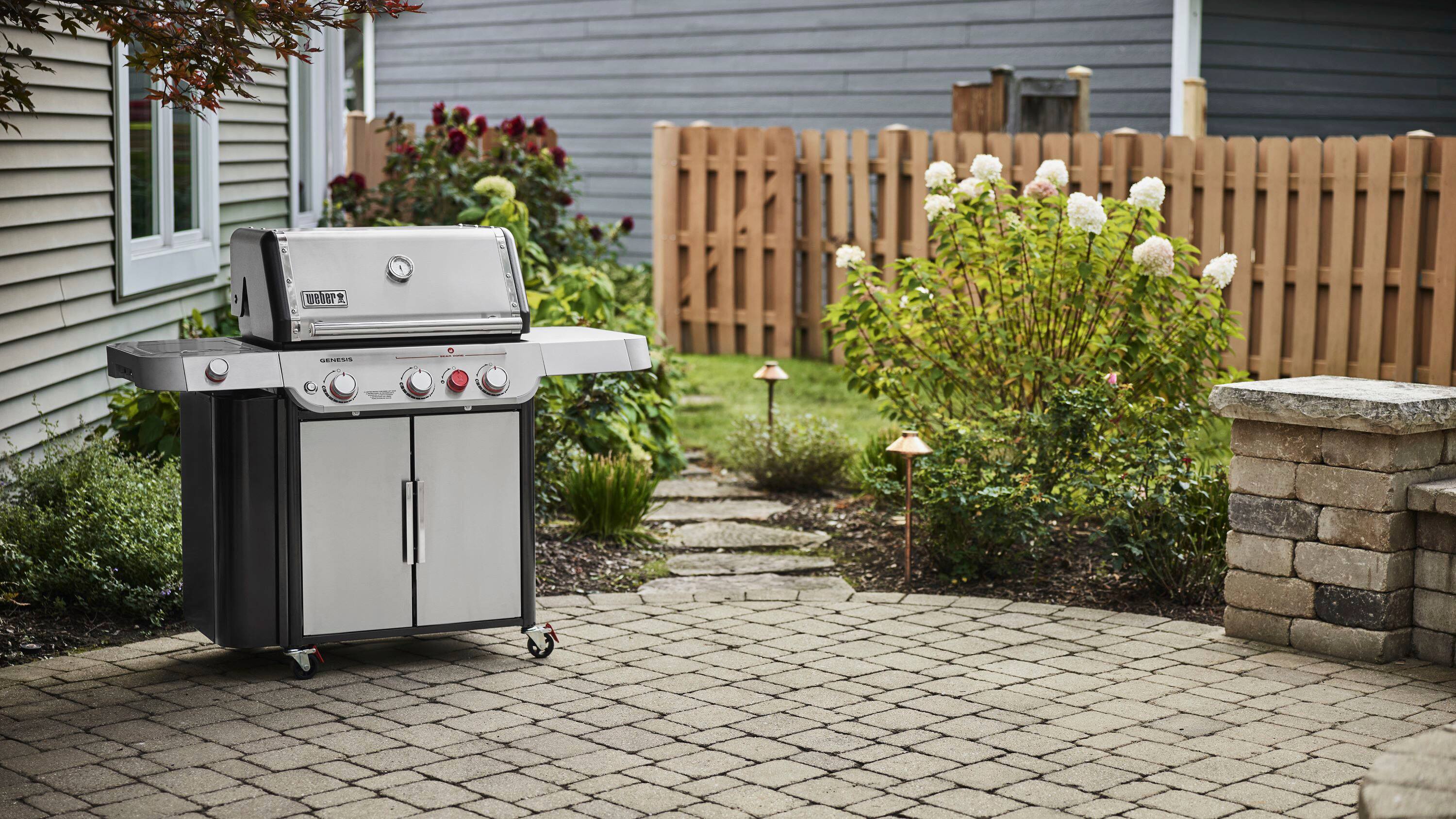 Alt View 13. Weber - GENESIS S-335 Propan Gas Grill - Stainless Steel.