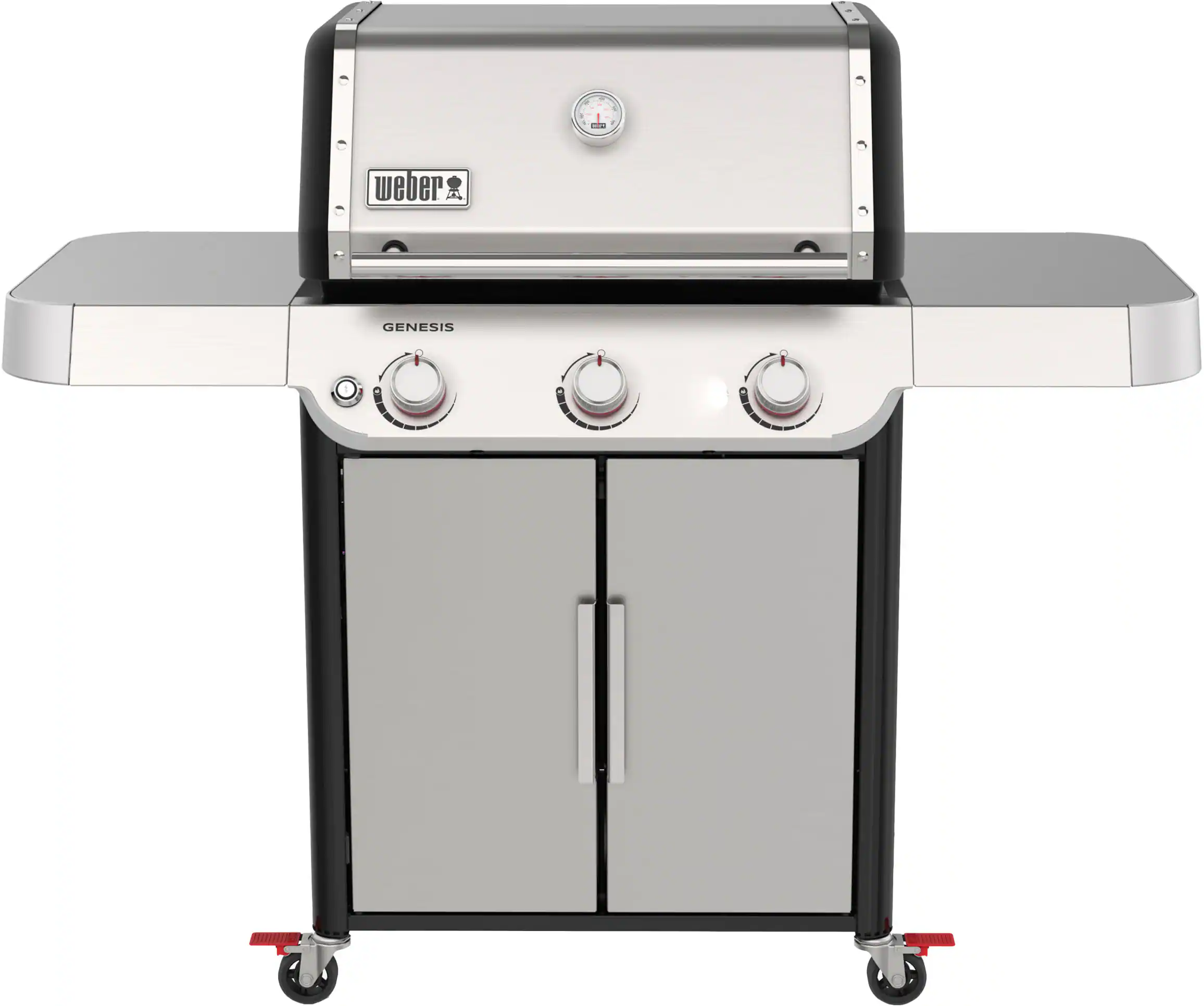 Angle. Weber - GENESIS S-315 Propane Gas Grill - Stainless Steel.