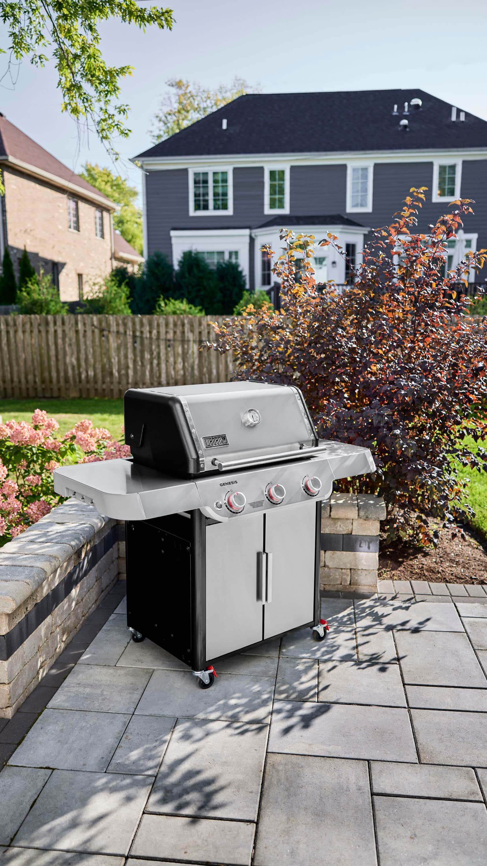 Alt View 12. Weber - GENESIS S-315 Propane Gas Grill - Stainless Steel.