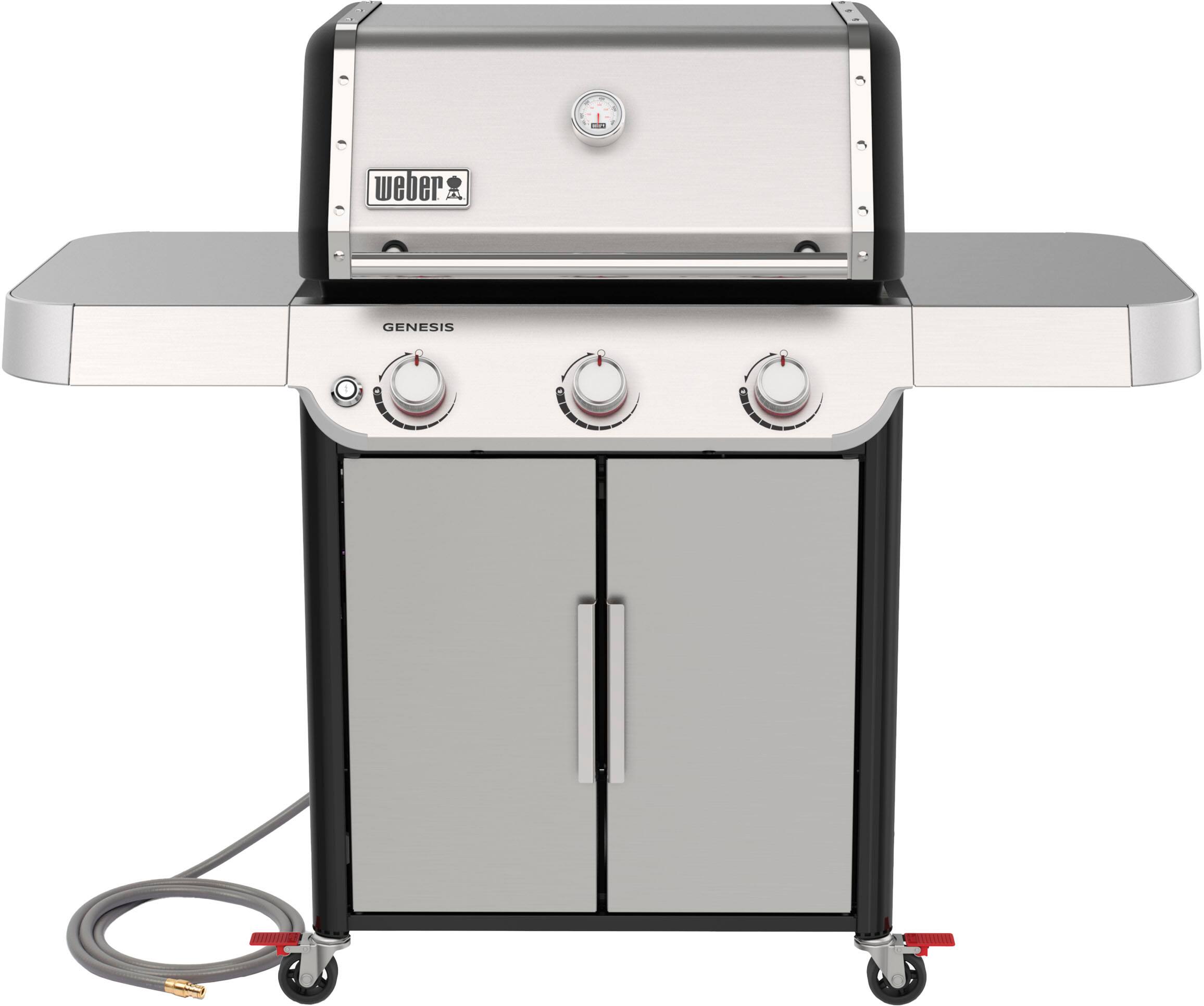Angle. Weber - GENESIS S-315 Natural Gas Grill - Stainless Steel.