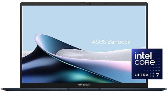 Front Zoom. ASUS - Zenbook 14 OLED 14” 3K Touch Laptop- Intel Core Ultra 7- Arc Graphics- 32GB Memory- 1TB SSD- Intel Evo Edition - Ponder Blue.