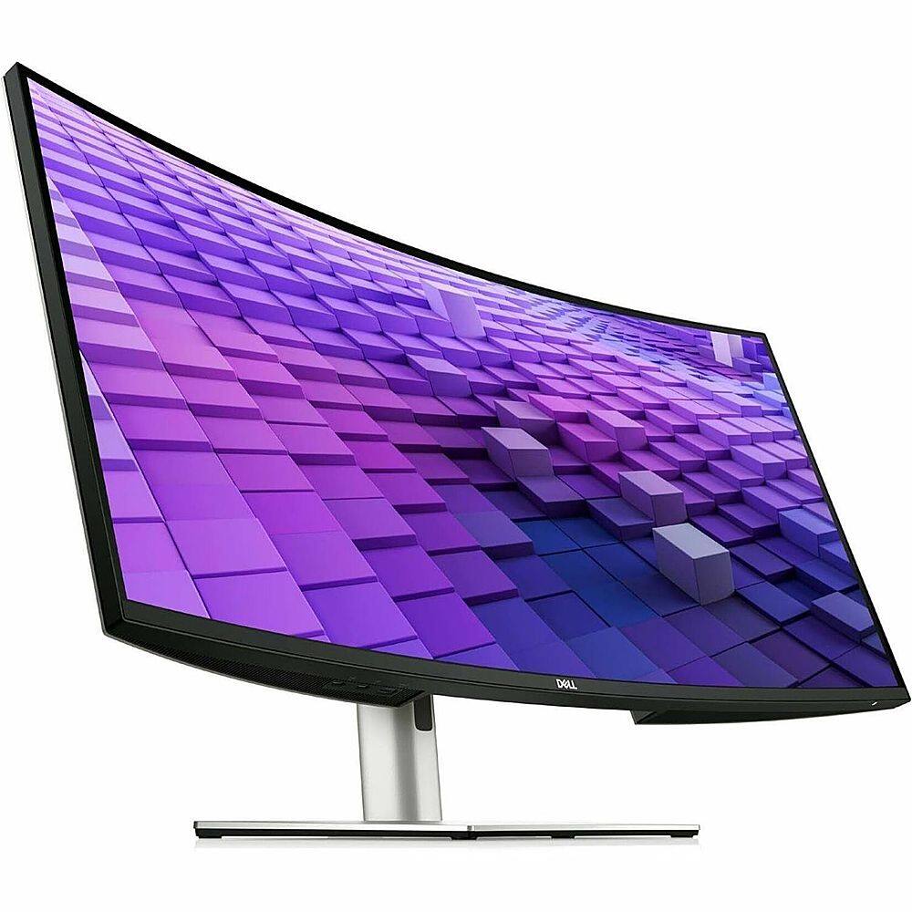 Angle. Dell - UltraSharp 37.5" IPS LED Curved 60Hz Monitor (VGA, USB, HDMI, DVI) - Black, Silver.