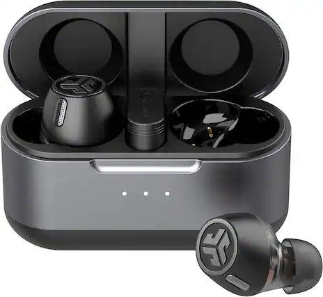 Front. JLab - Epic Lab Edition True Wireless Earbuds - Black.