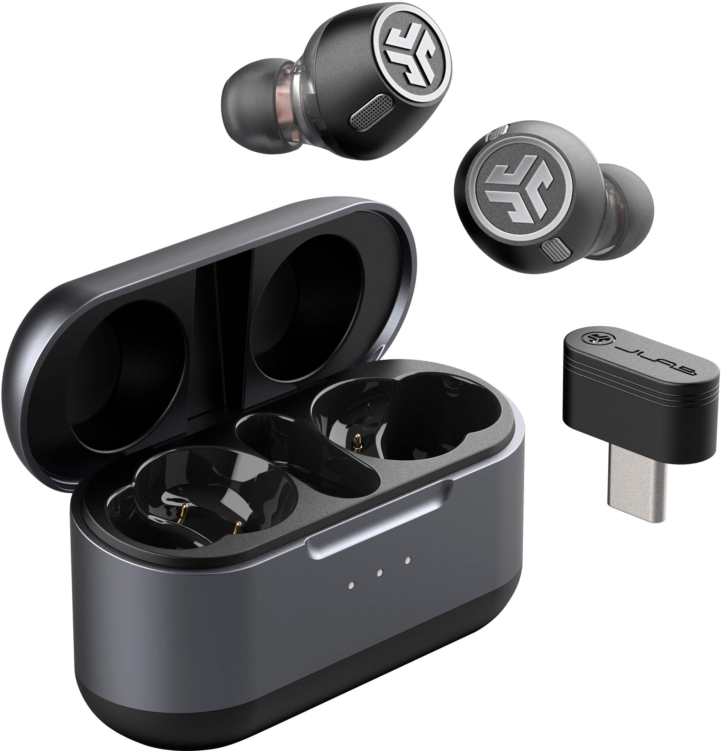 Left. JLab - Epic Lab Edition True Wireless Earbuds - Black.