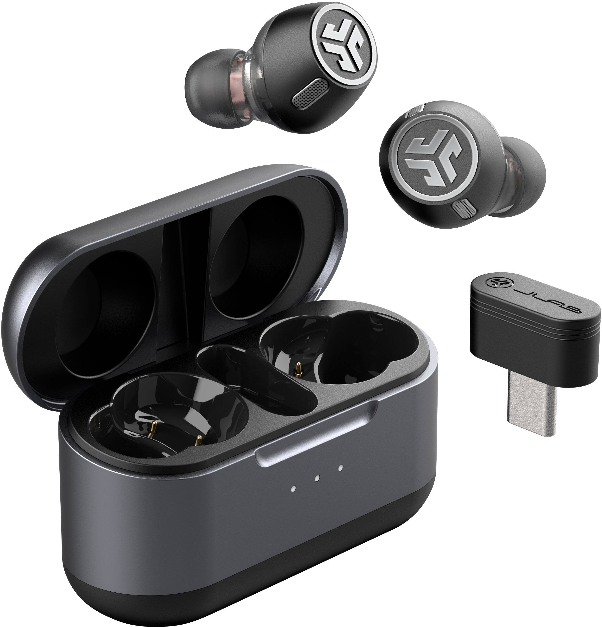 Left. JLab - Epic Lab Edition True Wireless Earbuds - Black.