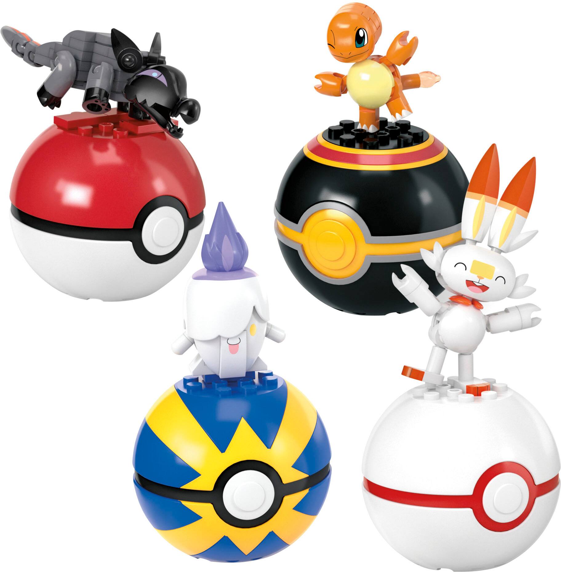 Front. Mega Construx - Pokemon Fire-Type Trainer Team (4-Pack).