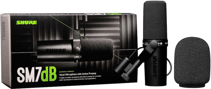 Shure SM7dB Wired Cardioid Dynamic Microphone with Built in Preamp Shure SM7dB Wired Cardioid Dynamic Microphone with Built in Preamp