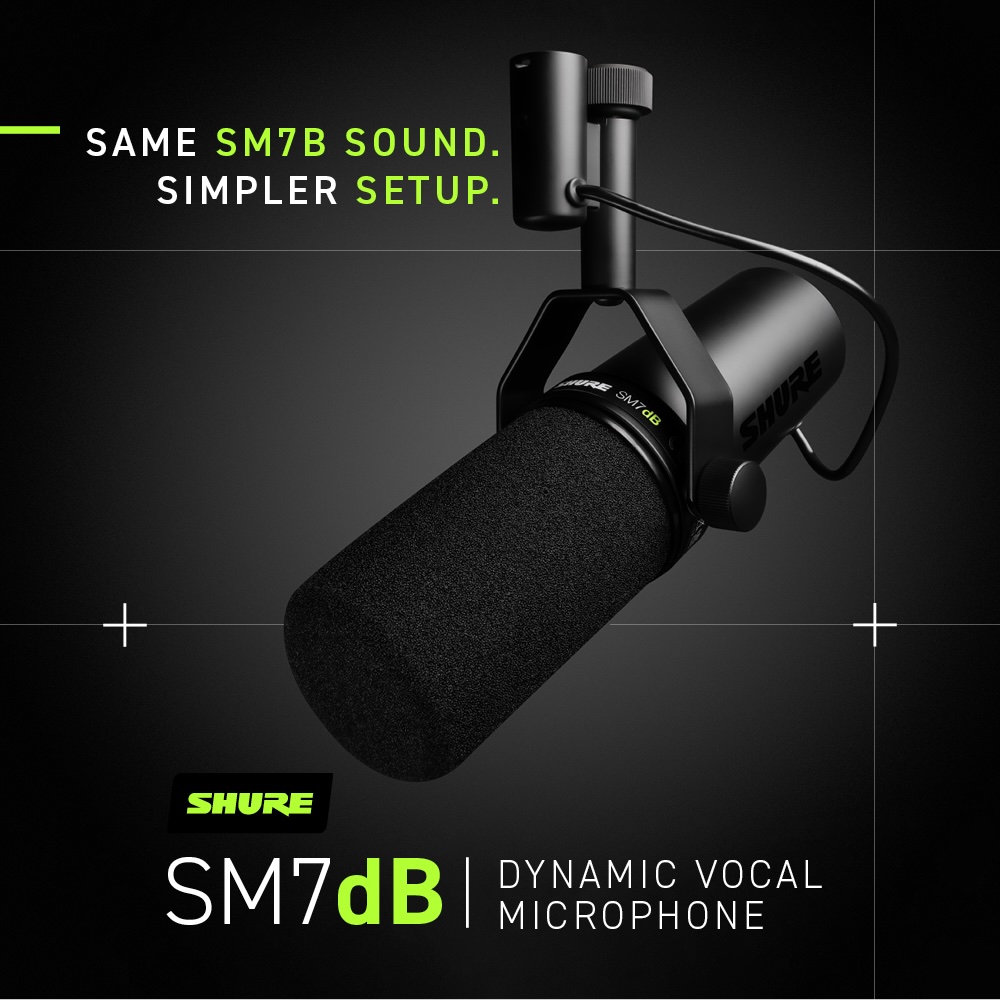 Shure SM7dB Wired Cardioid Dynamic Microphone with Built-in Preamp SM7dB -  Best Buy