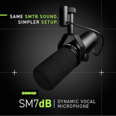 Shure SM7dB Wired Cardioid Dynamic Microphone with Built in Preamp Shure SM7dB Wired Cardioid Dynamic Microphone with Built in Preamp