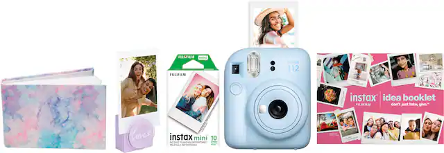 Front. Fujifilm - INSTAX MINI 12 Holiday Bundle - Blue.
