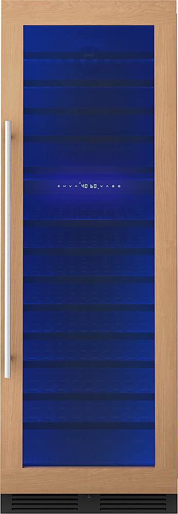 Angle. Zephyr - Presrv 24 in. 132-Bottle Built-In/Freestanding Dual Zone Full Size Wine Cooler with Panel Ready Door - Panel Ready.