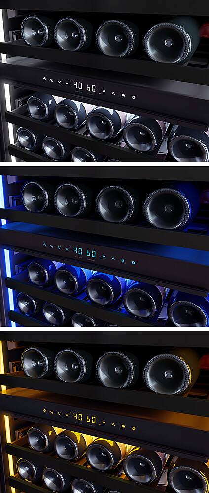 Alt View 19. Zephyr - Presrv 24 in. 132-Bottle Built-In/Freestanding Dual Zone Full Size  Wine Cooler with Panel Ready Door - Panel Ready.