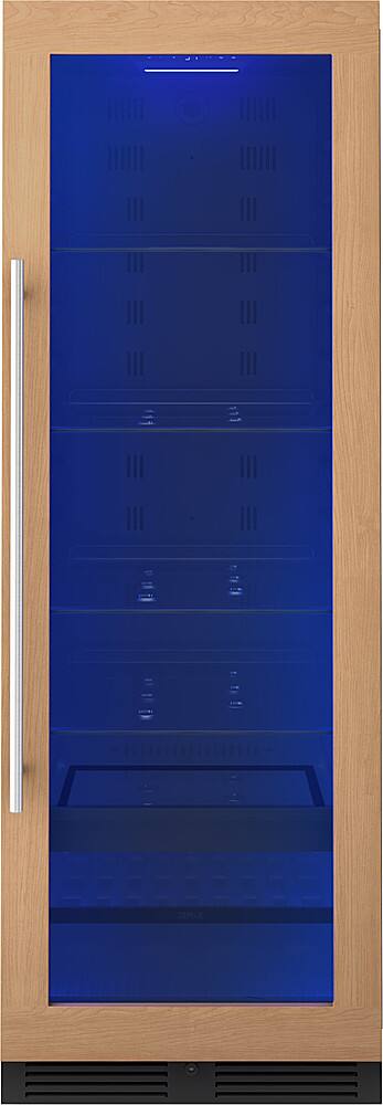 Angle. Zephyr - Presrv 24 in. 14-Bottle and 266-Can Single Zone Full Size Panel Ready Beverage Cooler - Panel Ready.