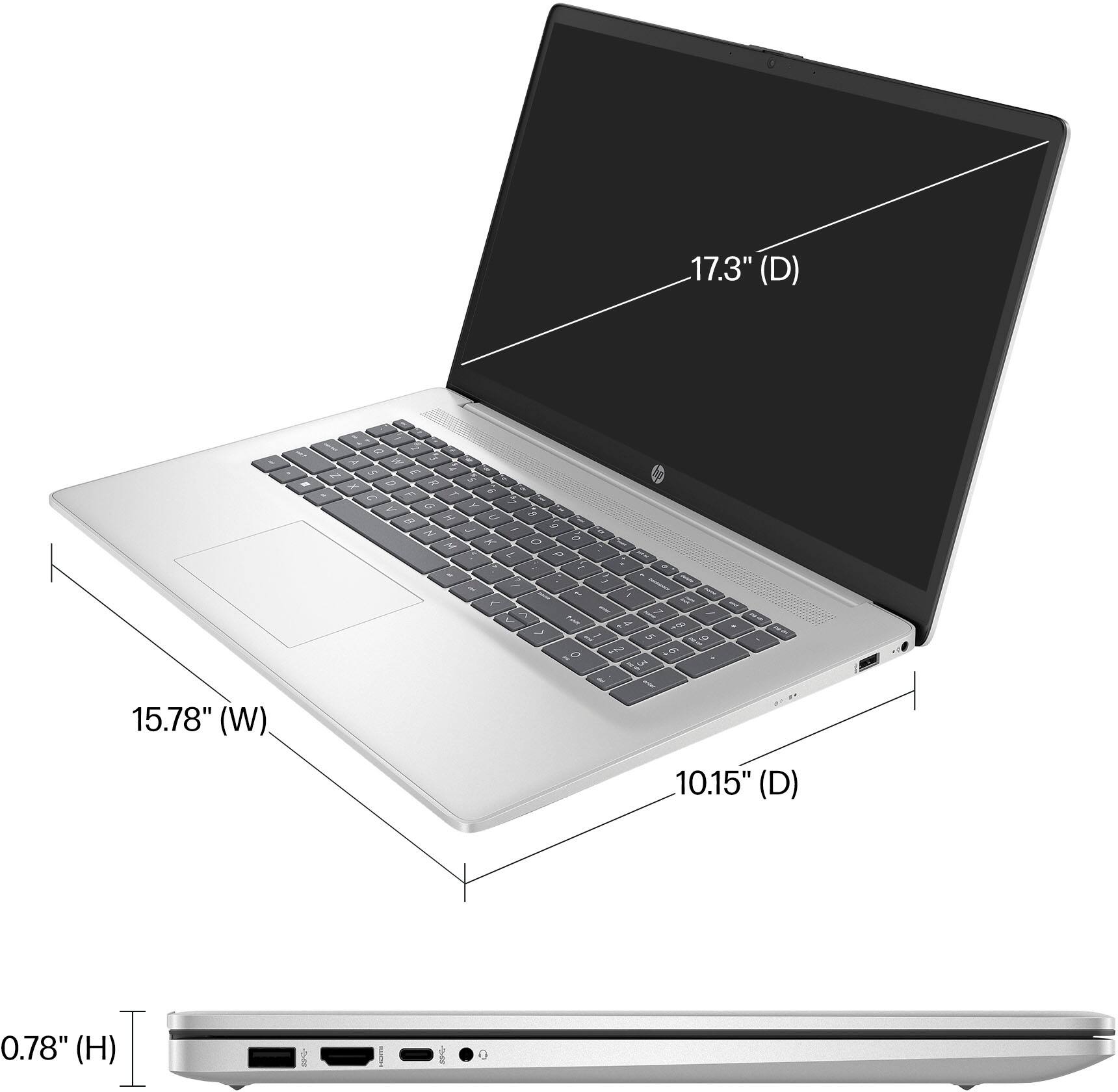 Alt View 12. HP - 17.3" Full HD Laptop - Intel Core i3 - 8GB Memory - 256GB SSD - Natural Silver.