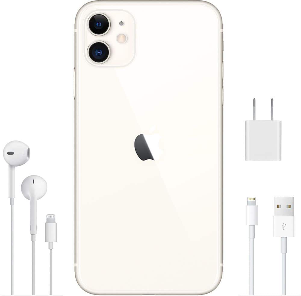 Alt View 16. Apple - Geek Squad Certified Refurbished iPhone 11 128GB - White.