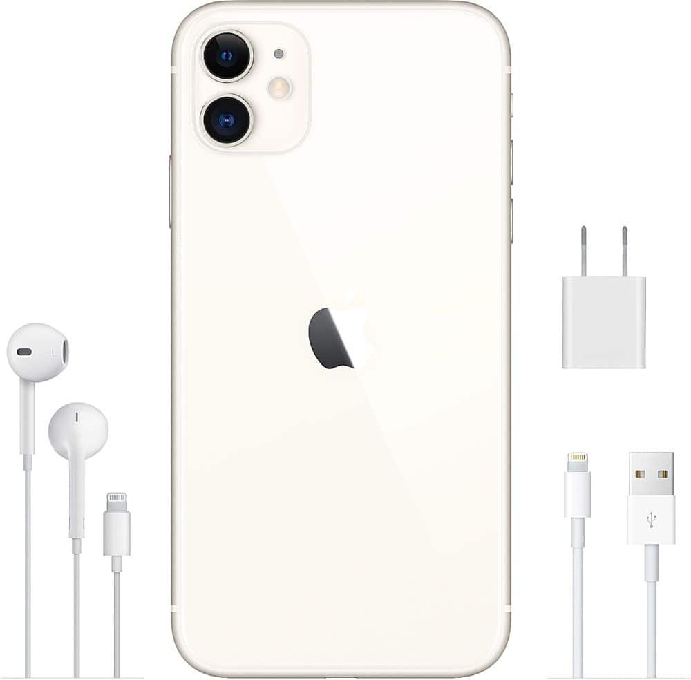 Apple Geek Squad Certified Refurbished iPhone 11 128GB White (Unlocked