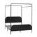 Angle. Walker Edison - Modern Metal and Wood Canopy Queen Bedframe - Black.