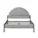 Front. Walker Edison - Modern Upholstered Curved-Headboard Queen Bedframe - Grey.