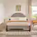 Alt View 37. Walker Edison - Modern Upholstered Curved-Headboard Queen Bedframe - Grey.