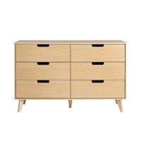 Walker Edison - Simple Dresser with Six Cut Out Handles - Riviera - Front_Zoom