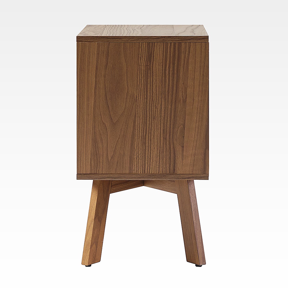 Alt View 31. Walker Edison - Mid-Century Modern 1-Drawer Angle-Leg Nightstand - Mocha.
