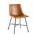 Left. Walker Edison - Dining Chair with Metal X Base (2-PIece Set) - Whiskey Brown.