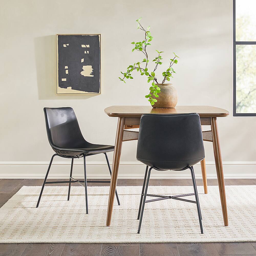 Best Buy Walker Edison Dining Chair with Metal X Base (2Piece Set