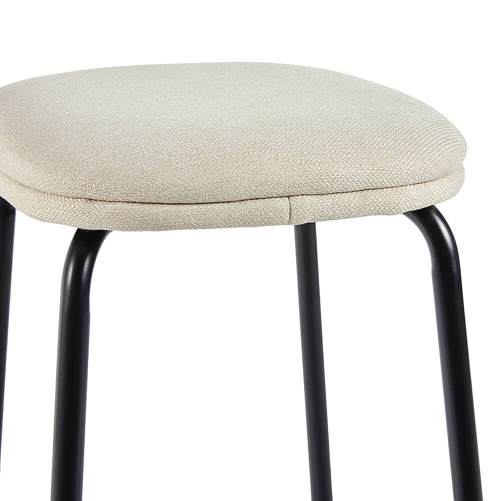 Best Buy: Walker Edison Modern Upholstered Seat Counter Stool (2-Piece ...