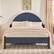 Alt View 11. Walker Edison - Modern Upholstered Curved-Headboard Queen Bedframe - Blue.