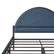 Alt View 13. Walker Edison - Modern Upholstered Curved-Headboard Queen Bedframe - Blue.