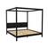 Angle. Walker Edison - Minimalist Solid Wood Canopy King Bedframe - Black.