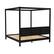 Alt View 24. Walker Edison - Minimalist Solid Wood Canopy King Bedframe - Black.